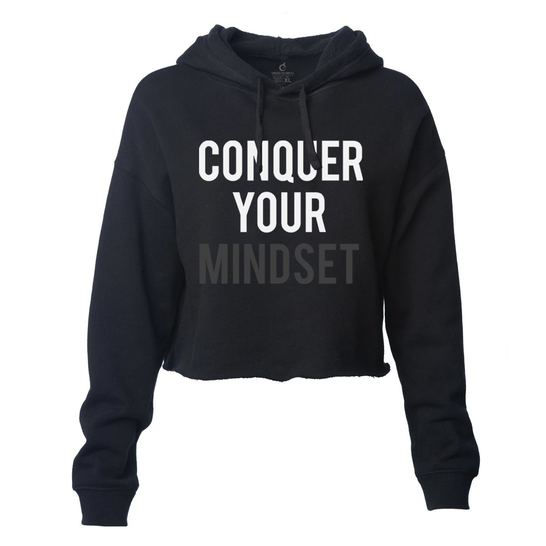 Conquer Your Mindset crop hoodie (Black) – Conquer The Complex